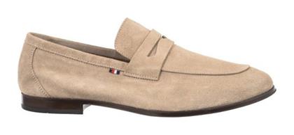 Tommy Hilfiger Suede Ανδρικά Loafers σε Μπεζ Χρώμα