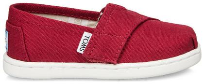 Toms Παιδικές Εσπαντρίγιες με Σκρατς Κόκκινες Tiny Alpargata Canvas