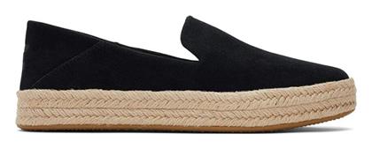 Toms Suede Γυναικείες Εσπαντρίγιες σε Μαύρο Χρώμα