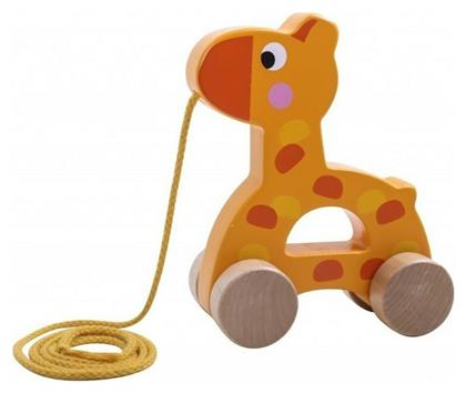 Tooky Toys Καμηλοπάρδαλη Συρόμενη από Ξύλο για 12+ Μηνών