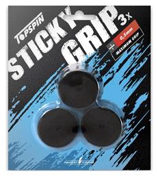 Topspin Sticky Tennis Overgrips - 0.50mm x 3 Black από το E-tennis