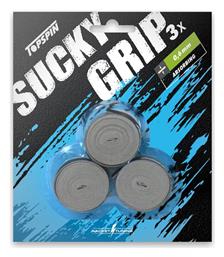 Topspin Sucky Tennis Overgrips - 0.60mm x 3 Grey