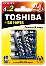 Toshiba High Power Αλκαλικές Μπαταρίες AA 1.5V 6τμχ