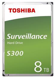 Toshiba S300 Surveillance 8TB HDD Σκληρός Δίσκος 3.5'' SATA III 7200rpm με 128MB Cache για Καταγραφικό