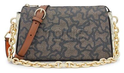 Tous Bolso Γυναικεία Τσάντα Χιαστί Beige/Black