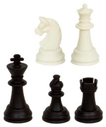 ToyMarkt Πλαστικά Πιόνια για Σκάκι Λευκό / Μαύρο 7cm