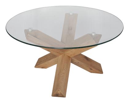 Τραπεζάκι Σαλονιού Glass Μ80xΠ80xΥ42εκ.