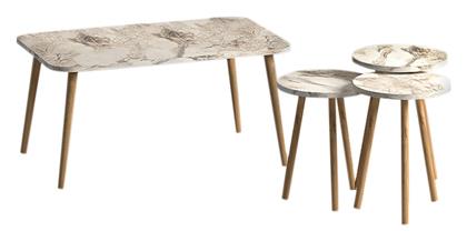 Τραπεζάκι Σαλονιού Soul 4τμχ 90x55x43cm