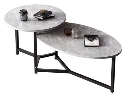 Τραπεζάκι Σαλονιού Tronic 125x60x50cm Μαύρο/γκρι