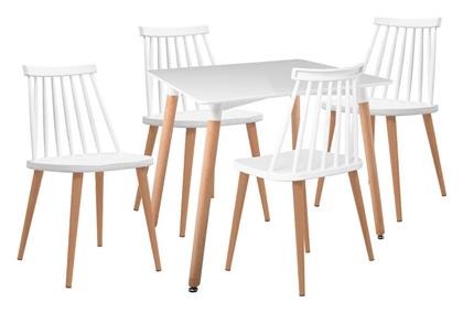 Τραπέζι Κουζίνας Lavida με 3 Καρέκλες 80x80εκ.