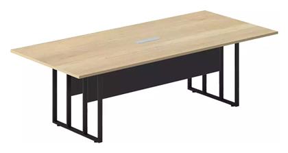 Τραπέζι Συνεδριάσεων Lotus 240x120x75εκ. Oak-σκούρο Γκρι