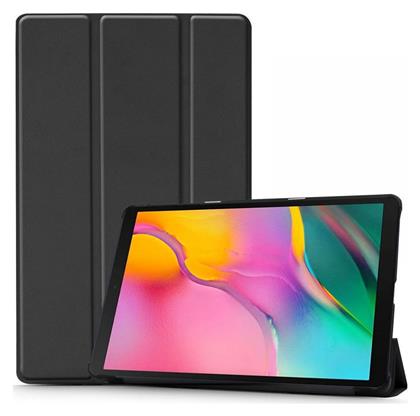 Tri-Fold Smartcase Flip Cover Δερματίνης Μαύρο (Galaxy Tab A 10.1 2019) από το Public