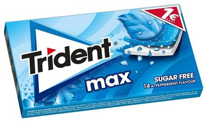 Trident Max Μέντα Τσίχλα 27gr - Τεμάχιο Κωδικός: 20858607