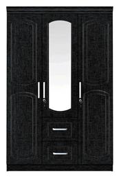 Τρίφυλλη με Καθρέπτη Protea 120x50x195cm Μαύρο