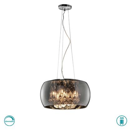 Trio Lighting Vapore Πολυέλαιος 5xG9 Ø40cm Μαύρος 311210506 από το Designdrops