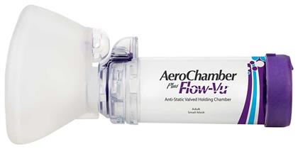 Trudell Aerochamber Plus Flow Vu Αεροθάλαμος Εισπνοών με Μάσκα Small