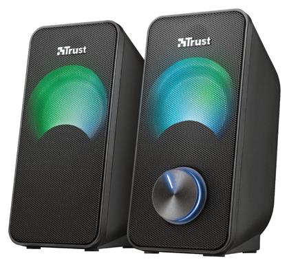 Trust Arys RGB Compact 2.0 Speaker Set 2.0 με Ισχύ 12W σε Μαύρο Χρώμα