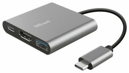 Trust Dalyx USB-C Docking Station με HDMI 4K PD Ασημί