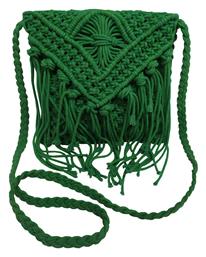 Τσάντα Macrame Green 20x25εκ. Komvos Home 7012286-1 (ύφασμα: Βαμβάκι 100%, Χρώμα: Πράσινο ) - Komvos Home - 7012286-1