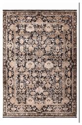 Tzikas Carpets Karma 00153-970 Χειροποίητο Χαλί Ορθογώνιο με Κρόσια Μαύρο-χρυσό από το Designdrops