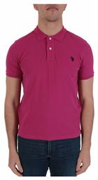 U.S. Polo Assn. Ανδρική Μπλούζα Polo Κοντομάνικη Φούξια