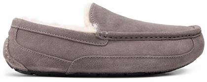 Ugg Australia Ascot Κλειστές Χειμερινές Ανδρικές Παντόφλες με Γούνα Γκρι