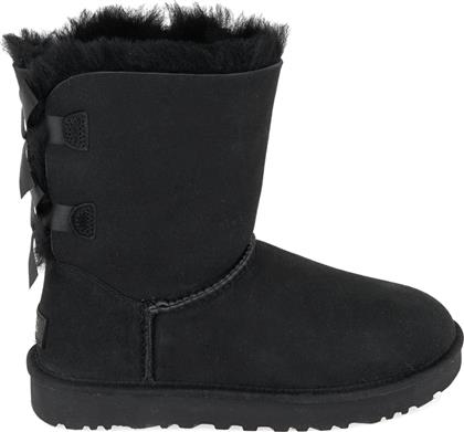 Ugg Australia Bailey Bow II Γυναικείες Μπότες με Γούνα Μαύρες