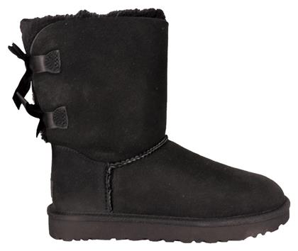 Ugg Australia Bailey Bow II Suede Γυναικείες Μπότες με Γούνα Μαύρες