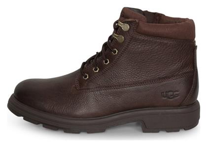 Ugg Australia Biltmore Mid Δερμάτινα Καφέ Ανδρικά Αρβυλάκια Αδιάβροχα