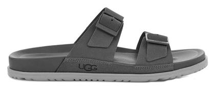 Ugg Australia Buckle Δερμάτινα Ανδρικά Σανδάλια σε Γκρι Χρώμα