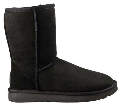 Ugg Australia Classic Short II Suede Γυναικείες Μπότες με Γούνα Μαύρες