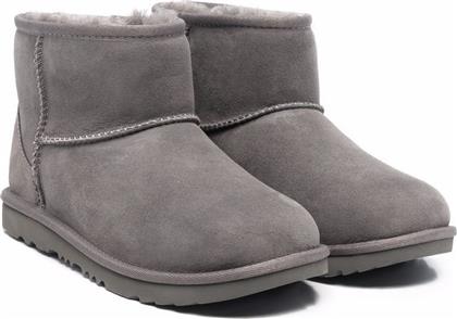 Ugg Australia Δερμάτινο Παιδικό Μποτάκι για Κορίτσι Γκρι