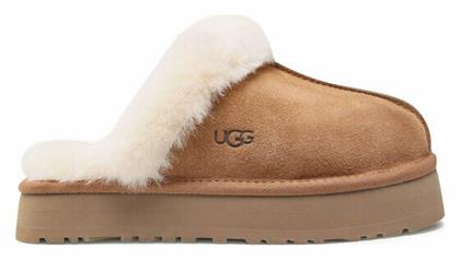 Ugg Australia Disquette Παντόφλες με Γούνα Καφέ από το ProjectShops