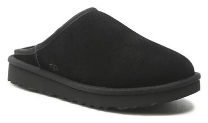 Ugg Australia M Classic Δερμάτινες Χειμερινές Ανδρικές Παντόφλες Μαύρες