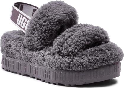 Ugg Australia Oh Fluffita Χειμερινές Γυναικείες Παντόφλες σε Μωβ Χρώμα