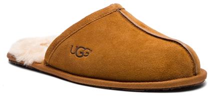 Ugg Australia Scuff Δερμάτινες Χειμερινές Ανδρικές Παντόφλες Chestnut