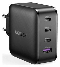 Ugreen Φορτιστής Χωρίς Καλώδιο με Θύρα USB-A και 3 Θύρες USB-C 65W Power Delivery / Quick Charge 2.0 / Quick Charge 3.0 / Quick Charge 4+ / Quick Charge 4.0 Μαύρος (CD224) από το e-shop