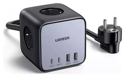 Ugreen Πολύπριζο 3 Θέσεων με 4 USB Μαύρο