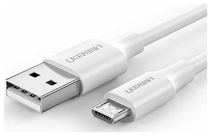 Ugreen US289 Regular USB 2.0 to micro USB Cable Λευκό 1m (60141) 1τμχ