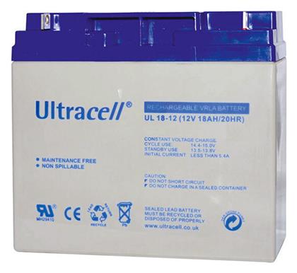 Ultracell UL 18-12 Μπαταρία UPS με Χωρητικότητα 18Ah και Τάση 12V