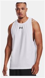 Under Armour Baseline Ανδρική Μπλούζα Αμάνικη Λευκή