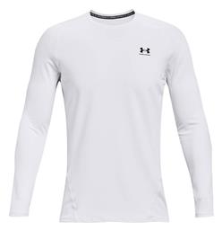 Under Armour ColdGear Fitted Crew Ανδρική Ισοθερμική Μακρυμάνικη Μπλούζα Λευκή