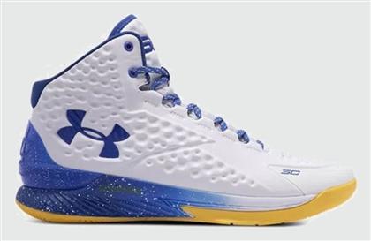 Under Armour Curry 1 Retro Ψηλά Μπασκετικά Παπούτσια Λευκά