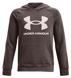 Under Armour Fleece Παιδικό Φούτερ με Κουκούλα και Τσέπες Γκρι Rival