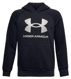 Under Armour Fleece Παιδικό Φούτερ με Κουκούλα και Τσέπες Μαύρο Rival