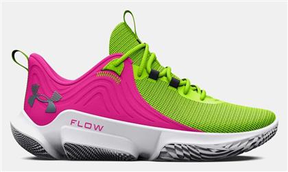 Under Armour Flow Futr X 2 Μπασκετικά Παπούτσια Lime Surge / Rebel Pink / Metallic Harbor Blue