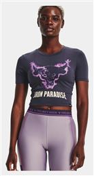 Under Armour Γυναικείο Αθλητικό Crop Top Κοντομάνικο Tempered Steel