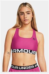 Under Armour Heatgear Authentics Mid Branded Γυναικείο Μπουστάκι Φούξια