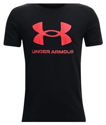 Under Armour Παιδικό T-shirt για Αγόρι Μαύρο Sportstyle Logo