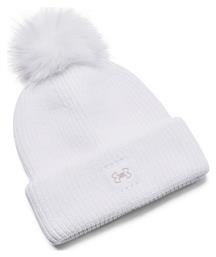 Under Armour Pom Pom Beanie Γυναικείος Σκούφος σε Λευκό χρώμα